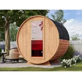 Fjordholz Fass-Sauna Modell Mini Luxe