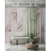 Living Walls Vliestapete "Fototapete Marmoroptik Vorhang Elegant modern" matt glatt
