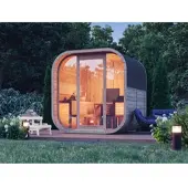 Fjordholz Fass-Sauna Modell Luxe-4 Premium