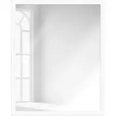 MendeFrames Spiegel Serie H960 weiß gemasert 30x90 cm