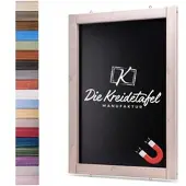 Die Kreidetafel Manufaktur Magnetische Kreidetafel - Magnettafel mit Holzrahmen / Taupe 60x140cm