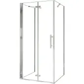 AICA U-Duschkabine Falttür 110x195cm Duschkabine Duschtür Drehtür mit 2x Seitenwand 90x195cm