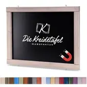 Die Kreidetafel Manufaktur Magnetische Kreidetafel - Magnettafel mit Holzrahmen / Taupe 150x60cm