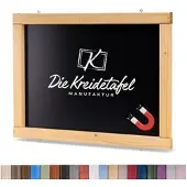 Die Kreidetafel Manufaktur Magnetische Kreidetafel - Magnettafel mit Holzrahmen / Eiche 65x65cm