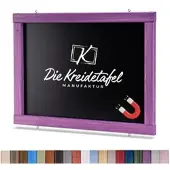 Die Kreidetafel Manufaktur Magnetische Kreidetafel - Magnettafel mit Holzrahmen / Flieder 50x30cm