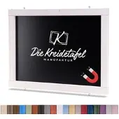 Die Kreidetafel Manufaktur Magnetische Kreidetafel - Magnettafel mit Holzrahmen / Weiß 100x50cm