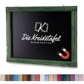 Die Kreidetafel Manufaktur Magnetische Kreidetafel - Magnettafel mit Holzrahmen / Grün 100x50cm