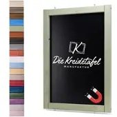 Die Kreidetafel Manufaktur Magnetische Kreidetafel - Magnettafel mit Holzrahmen / Weidengrün 30x50cm