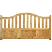GartenLand Vorgartenzaun GRAZ Gebogen 180x105/90 cm Holzzaun Lärche PEFC