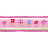 ESTAhome Tapetenbordüre Blumen Rosa 17,06 cm x 5 m 177303