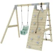 OutdoorToys Klettergerüst Schneehase aus Holz in Grün Mintgrün
