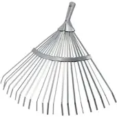 Galaflor Laubbesen aus Stahl 22 Zinken Feststehend 46 cm