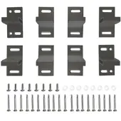 GartenLand T-Beschlag Relax 8er-Set Aluminium Anthrazit inkl. Schrauben