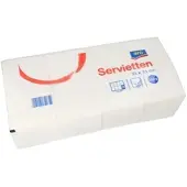 Aro 5000 "" Servietten, 1-lagig 1/8-Falz 33 cm x 33 cm weiss