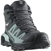 Salomon - Wanderschuhe aus GORE-TEX - X Ultra 360 Mid GTX W Turbulence / Carbon / Tourmaline für Damen - Größe 40 - Grau