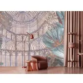Living Walls Vliestapete "Botanik-Tapete Palmenhaus – Strukturiert Pflanzen" matt glatt