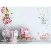 A.S. Création Vliestapete "Kinderzimmer Fototapete Schaukel Rosa Weiß" matt strukturiert