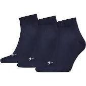 Puma Kurzsocken "UNISEX QUARTER PLAIN 3P" 3 Paar, Atmungsaktiv, Rippenbündchen, weiche Baumwollmischung