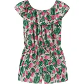 Name it Kurzoverall "NKFVINAYA PLAYSUIT FFF" Kunstfaser, elastischer Bund, Allover-Druck