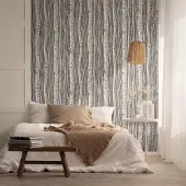 Marburg Vliestapete "Tapete Birkenwald Zauber" Wald geprägt moderne Vliestapete für Wohnzimmer Schlafzimmer Küche