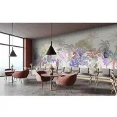 Living Walls Vliestapete "Dschungel Fototapete mit Palmenmuster modern" matt glatt