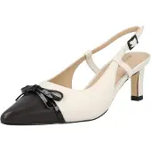 Peter kaiser 79609 153, Peeptoes & Slingpumps in Cremeweiß/Schwarz für Damen, Größe 36