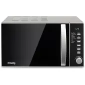 H.Koenig VIO2 Mikrowelle VIO2-20L-Drehteller 24,5cm-Multifunktion 6 Heizstufen und Abtaufunktion-Timer bis zu 30 min-leistungsstark 700W, Kunststoff, 20 liters, Schwarz
