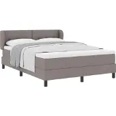vidaXL Boxspringbett mit Kopfteil Taupe 160 x 200 cm Stoff