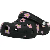Crocs Clog Kleinkinder Classic Flower Clog Black-Schuhgröße 24 - 25