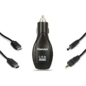 Hamlet Universal 4-in-1 Autoladegerät Kit für Smartphone und Tablet USB 2A