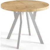 Alpi Möbel Esstisch Rund Ovo, Esstisch Ausziehbar 90-190 cm, Moderner Wohnzimmertisch und Küchentisch, Lancelot