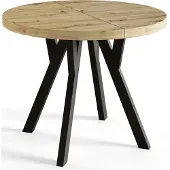 Alpi Möbel Esstisch Rund Ovo, Esstisch Ausziehbar 80-130 cm, Moderner Wohnzimmertisch und Küchentisch, Artisan