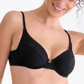 Lisca Unwattierter Bikini BH Florida | Grösse: 42E | Farbe: Schwarz