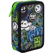 CoolPack , Piórnik dwukomorowy z wyposaeniem Jumper 2 Monster, 1 sztuka
