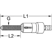 Ks Tools Hydraulikzylinder Abzieher-Spindel 640.0130 Werkzeugstahl 4500g