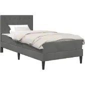 vidaXL Bettgestell mit Matratze Dunkelgrau 80 x 200 cm Samt