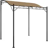 Syfax Markise Taupe 2x2,3 m 180 g/m² Stoff und Stahl