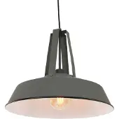 Mexlite Pendelleuchte Eden 1-flammig Grau Matt 42x42cm