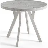 Alpi Möbel Esstisch Rund Ovo, Esstisch Ausziehbar 80-130 cm, Moderner Wohnzimmertisch und Küchentisch, At