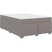 Syfax Bettrahmen mit Matratze Taupe 140 x 200 cm Stoff