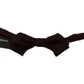 Dolce&Gabbana Men's Purple Dotted Silk Adjustable Neck Papillon Bow tie