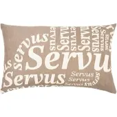 PAD Dekokissen "SERVUS", beige (natur), B:60cm L:35cm, Baumwolle, Dekokissen_Sitzkissen_Kissenhüllen, Dekokissen, Made in Europe, Kissenhülle ohne Füllung, 1 Stück