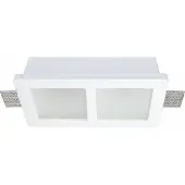 Silamp Halter Spot GU10 Dual LED Quadrat Weiß ø215mm + matte Glasscheiben