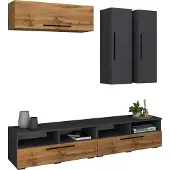 VCM TV Möbel | Wohnwand mit ausreichend Stauraum | Anbauwand | Maße H. 200 x B. 190 x T. 40 cm | Fernseh Möbel – Arila XL