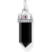 Thomas Sabo Kettenanhänger mit facettiertem Onyx Silber geschwärzt