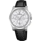 Festina Herrenuhr Swiss Made Armbanduhr Leder schwarz UF20060/1
