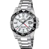 Jaguar J1011/1 CERAMIC GMT Uhr Herrenuhr Edelstahl Datum silber