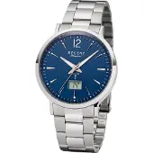 Regent Herren Uhr Funkuhr FR-247 Analog-Digital Metall Armbanduhr silber URFR247