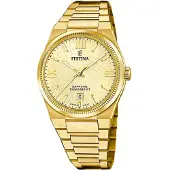 Festina Herrenuhr Swiss Made Armbanduhr Edelstahl gold UF20057/2