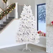 vidaXL "2026 Aktion"Künstlicher Weihnachtsbaum Weiß 128x128x270cm - Christbaumschmuck Top4170417